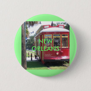 New Orleans Streetcar Ronde Button 5,7 Cm