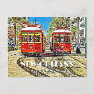 New Orleans Streetcars Briefkaart