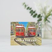 New Orleans Streetcars Briefkaart (Staand voorkant)