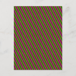 New Orleans Stripe Glitter Briefkaart