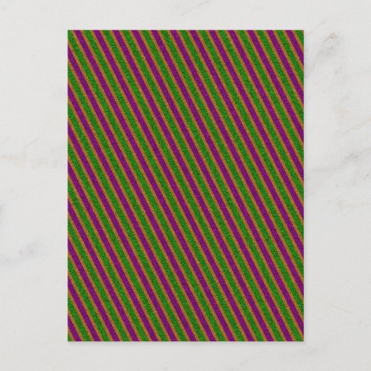 New Orleans Stripe Glitter Briefkaart (Voorkant)