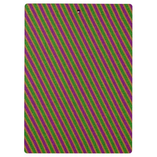 New Orleans Stripe Glitter Klembord (Achterkant)
