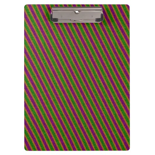 New Orleans Stripe Glitter Klembord (Voorkant)