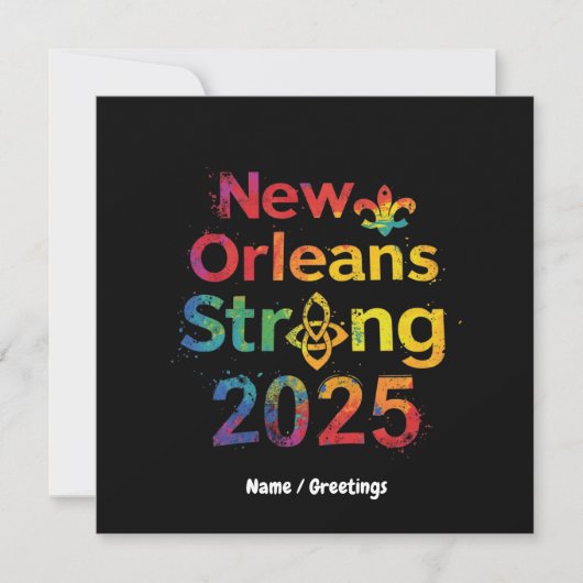 New Orleans Strong 2025 Inspirerende NOLA Pride Kaart (Voorkant)