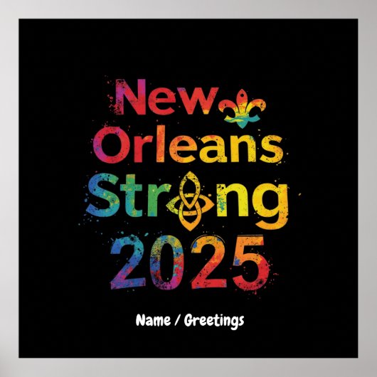 New Orleans Strong 2025 Inspirerende NOLA Pride Poster (Voorkant)