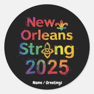 New Orleans Strong 2025 Inspirerende NOLA Pride Ronde Sticker