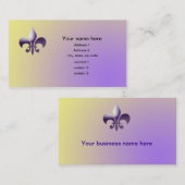 New Orleans Style Fleur de Lys Visitekaartje (Voorkant / Achterkant)