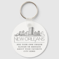 New Orleans Stylized Skyline | Aangepaste slogan