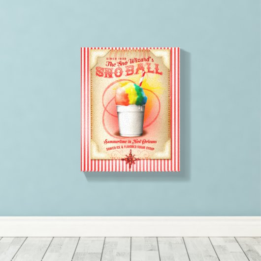 New Orleans Summertime Sneeuwbal Canvas Afdruk (Insitu (Houten vloer))