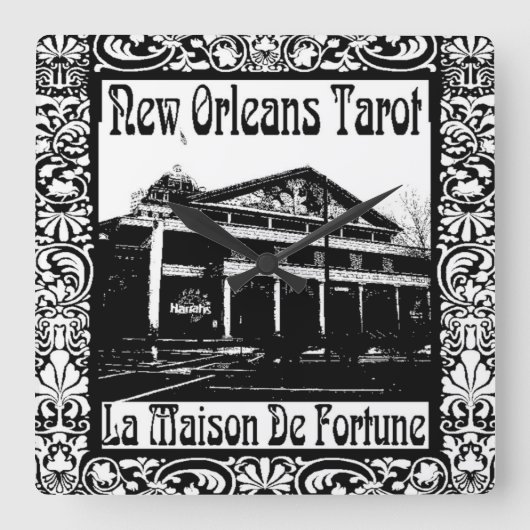 New Orleans Tarot, La Maison de Fortune Vierkante Klok (Voorkant)