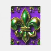New Orleans Titel Fleur de lis Fleece Deken (Voorkant)