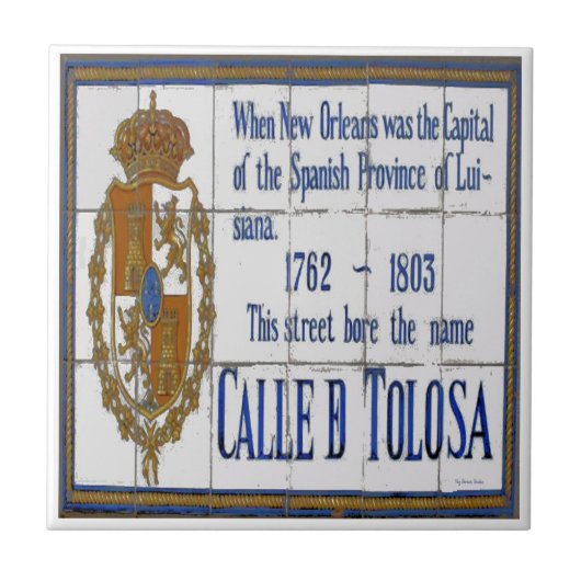 New Orleans Toulouse St Tegel Mural Tegeltje (Voorkant)