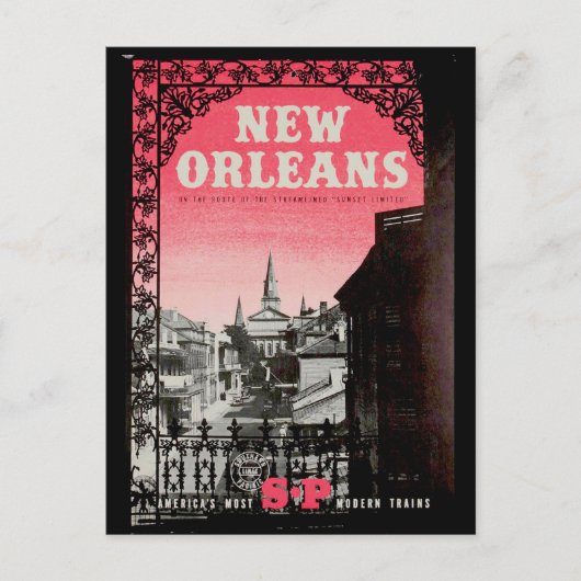  New Orleans Travel Briefkaart (Voorkant)