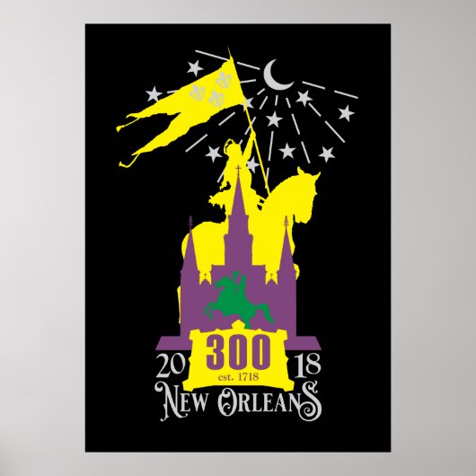 New Orleans Tricentennial 300th Jubileum Poster (Voorkant)