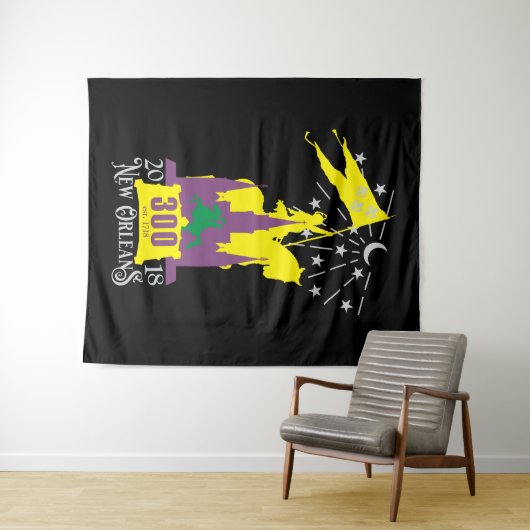 New Orleans Tricentennial 300th Jubileum Wandkleed (In Situ (horizontaal))