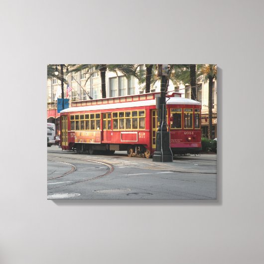 New Orleans Trolley Canvas Print (Voorkant)
