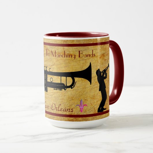 New Orleans Trompet Mok (Voorkant rechts)