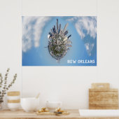 New Orleans Unique City Skyline Travel Photo Poster (Keuken)