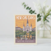 New Orleans, Verenigde Staten | We zijn verhuisd Uitnodiging Briefkaart (Staand voorkant)