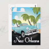 New Orleans vintage poster. Briefkaart (Voorkant / Achterkant)