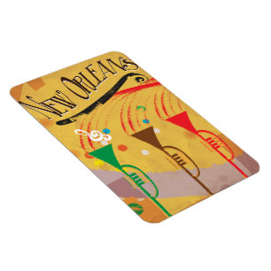 New Orleans vintage reisposter Magneet