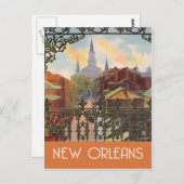New Orleans vintage reisstijl Briefkaart (Voorkant / Achterkant)