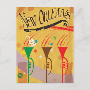 New Orleans Vintage Travel poster Briefkaart