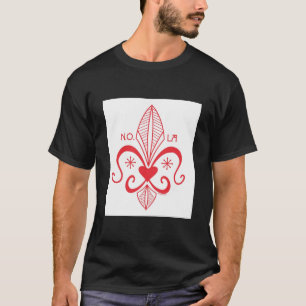 New Orleans Voodoo Fleur de Lis RED T-shirt