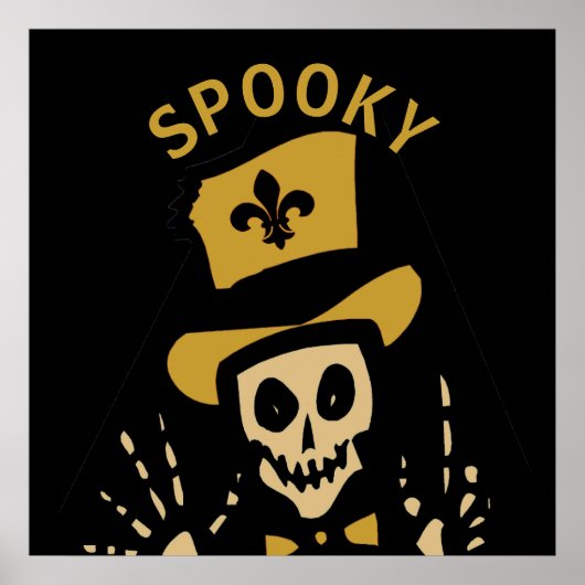 New Orleans Voodoo Man, SPOOKY, bewerk tekst Poster (Voorkant)