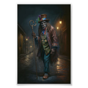 New Orleans Voodoo Witch Doctor Foto Afdruk