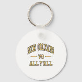 New Orleans Vs All Y'all - Throwback Design - Clic Sleutelhanger (Voorkant)