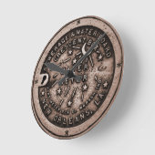 New Orleans Water Meter Clock, add text Ronde Klok (Hoek)