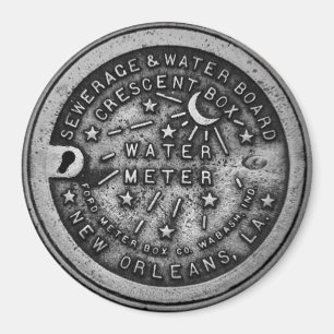 New Orleans Water Meter deksel Magneet