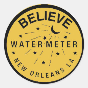 New Orleans Water Meter Hoesje Geloof Ronde Sticker