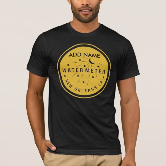 New Orleans Water Meter Hoesje Gold, NAAM TOEVOEGE T-shirt (Voorkant)