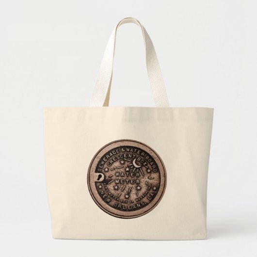 New Orleans Water Meter Hoesje Grote Tote Bag (Voorkant)
