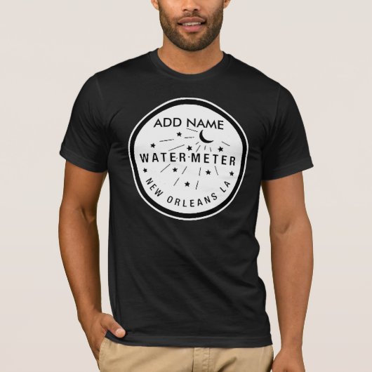 New Orleans Water Meter Hoesje, NAAM TOEVOEGEN NAA T-shirt (Voorkant)