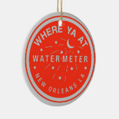 New Orleans Water Meter Hoesje Red Keramisch Ornament (Rechts)