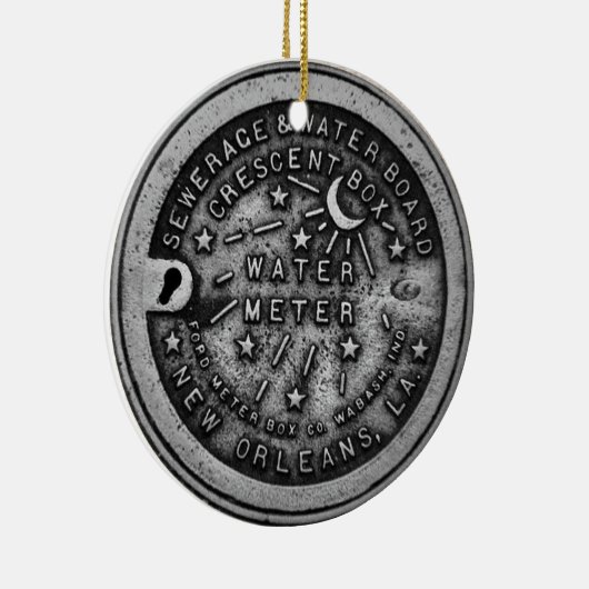 New Orleans Water Meter Hoesje Replica Keramisch Ornament (Rechts)