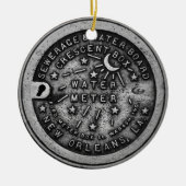 New Orleans Water Meter Hoesje Replica Keramisch Ornament (Voorkant)