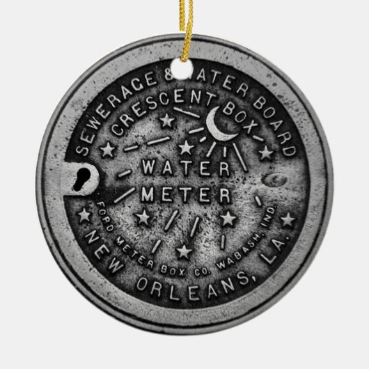 New Orleans Water Meter Hoesje Replica Keramisch Ornament (Voorkant)
