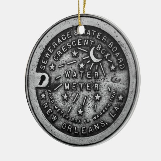New Orleans Water Meter Hoesje Replica Keramisch Ornament (Links)