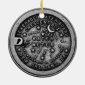 New Orleans Water Meter Hoesje Replica Keramisch Ornament (Achterkant)