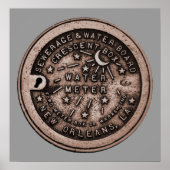 New Orleans Water Meter Wall Art Poster (Voorkant)