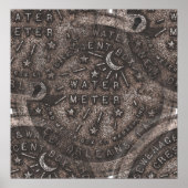 New Orleans Water Meter Wall Art Poster (Voorkant)