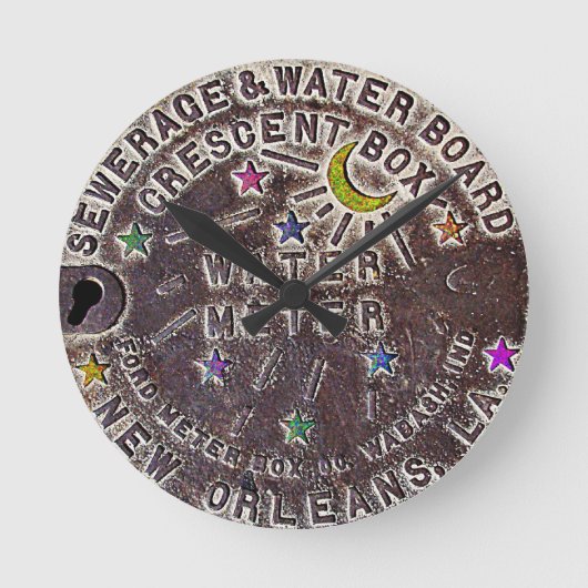New Orleans Water Meter Wall klok (Voorkant)