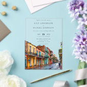 New Orleans Watercolor Destination Wedding Acryl Uitnodigingen (Insitu (Huwelijk))