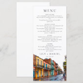 New Orleans Watercolor Destination Wedding Menu (Voorkant / Achterkant)