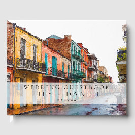 New Orleans Watercolor Wedding Gastenboek