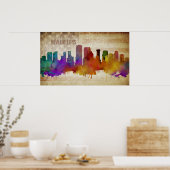 New Orleans | Waterverf City Skyline Poster (Keuken)